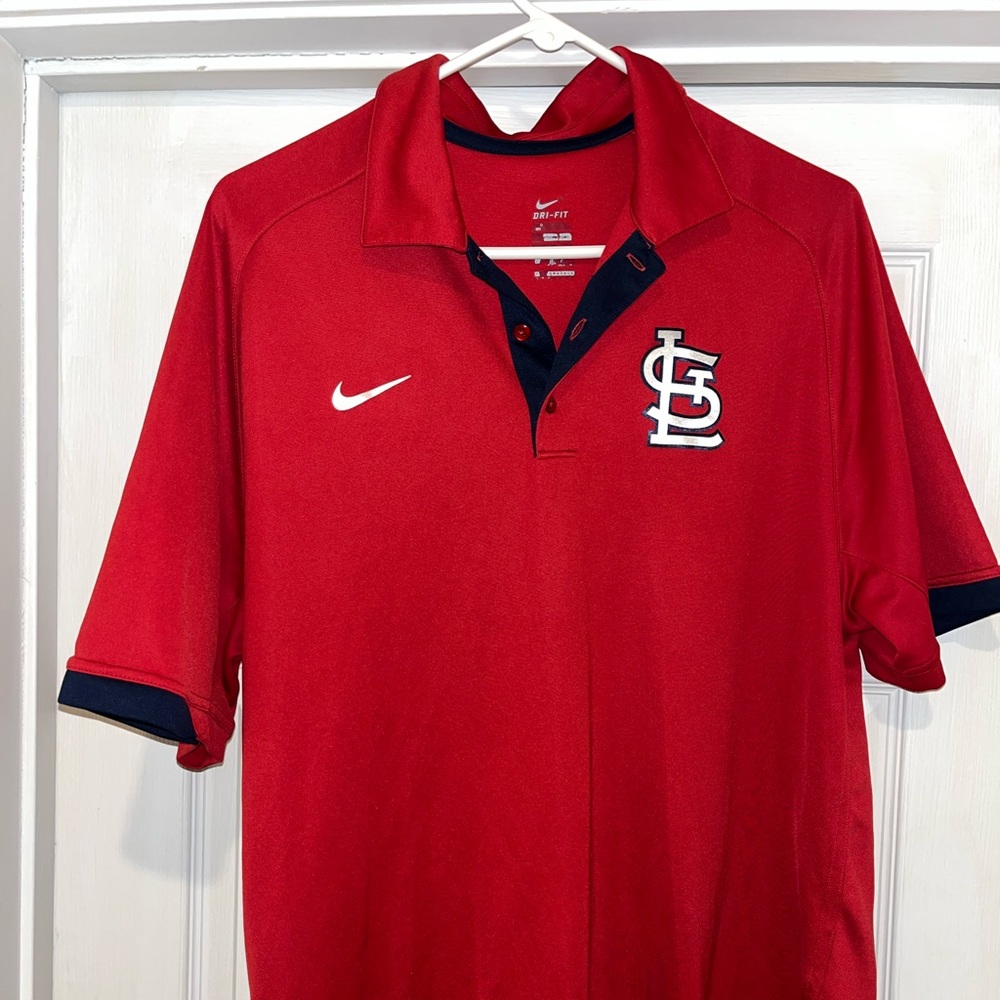 Mens large dry fit Nike cardinals polo